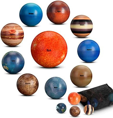 Amazon.com: Solar System Planet Balls for Kids Set of 10, Planet Bouncy Balls for Kids Early Lear... | Amazon (US)