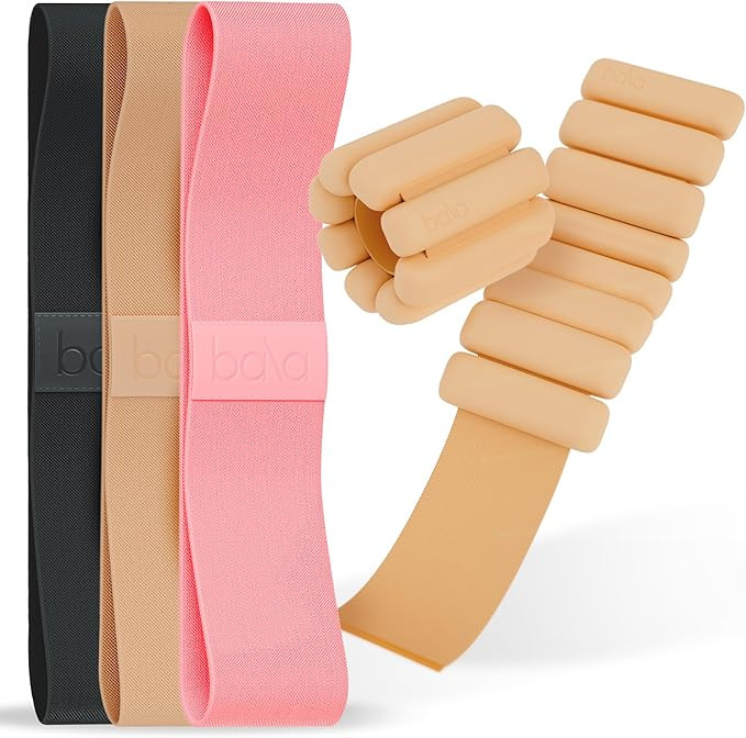 Bangles Wrist & Ankle Weights 2 Pound Pair and Resistance Bands 3 Pack Multicolor – Fitness Ban... | Amazon (US)