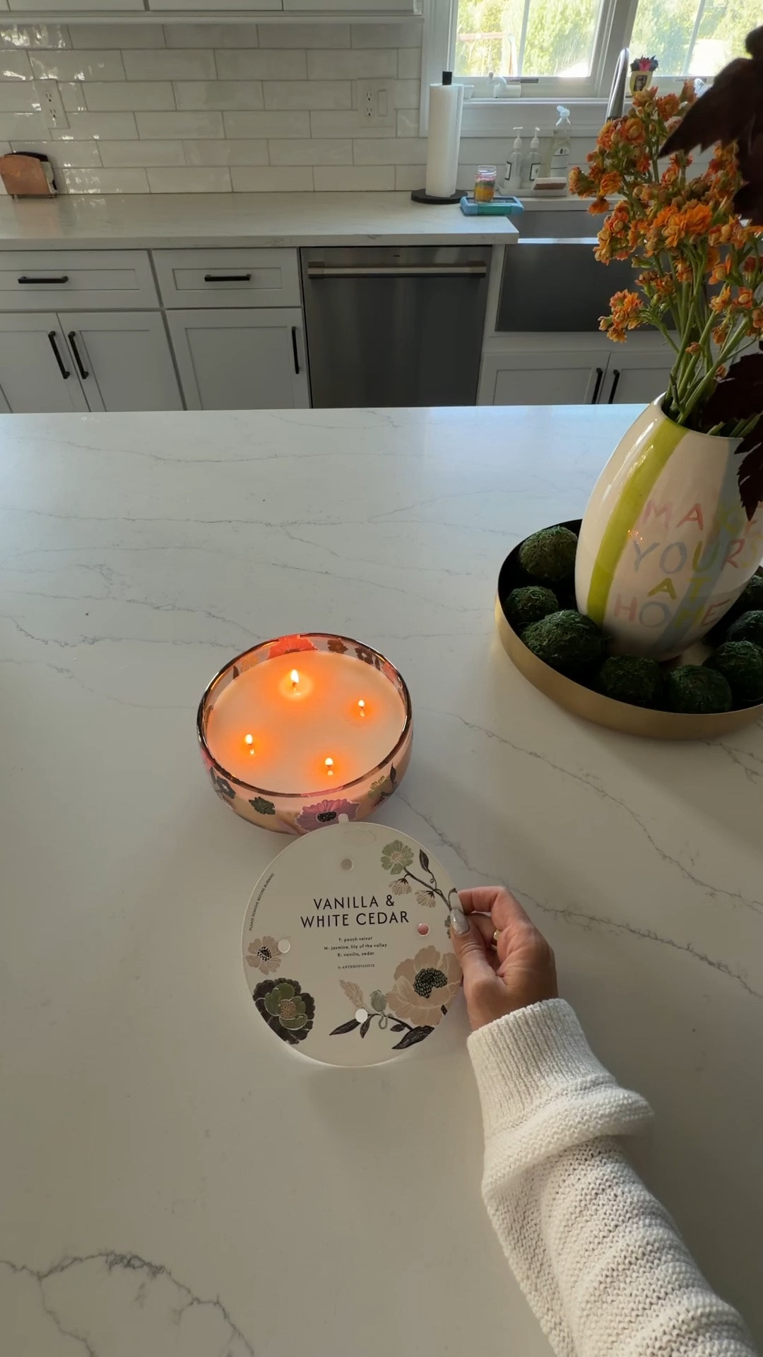 This Amelie Woody Vanilla & White Cedar candle from Anthropologie is the perfect home scent for Fall. Bonus points for the beautiful vessel!

#LTKSeasonal #LTKselfcare #LTKHome