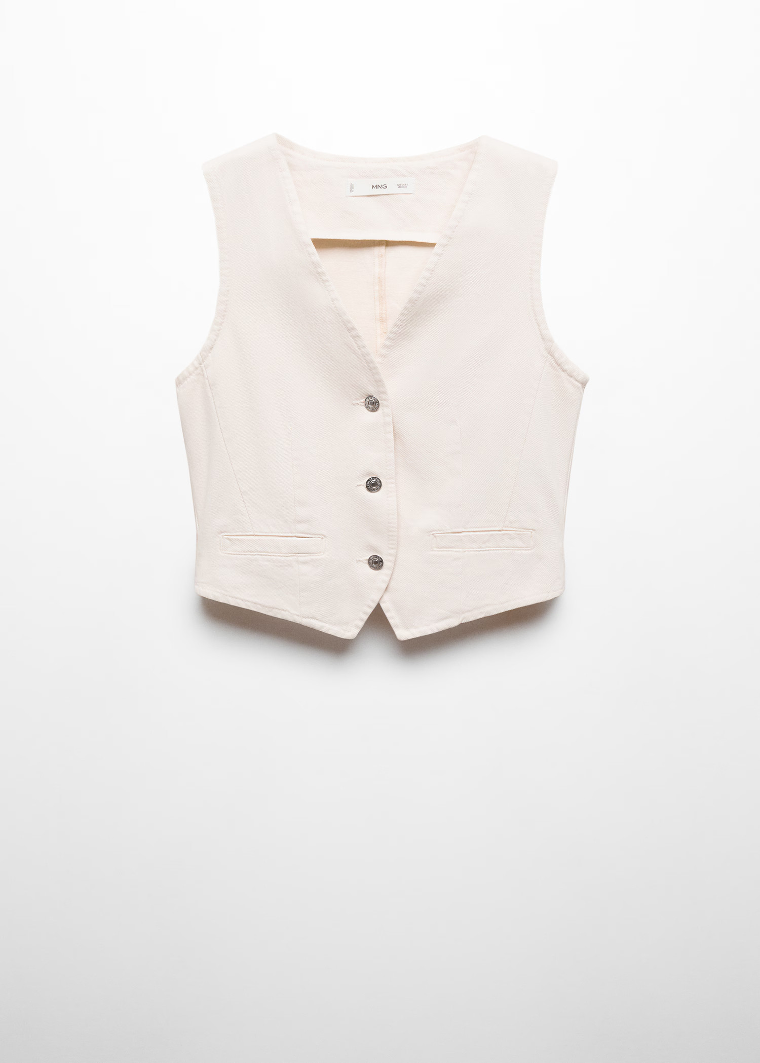 Buttoned denim gilet - Women | MANGO USA | Mango (US/MX/AU)