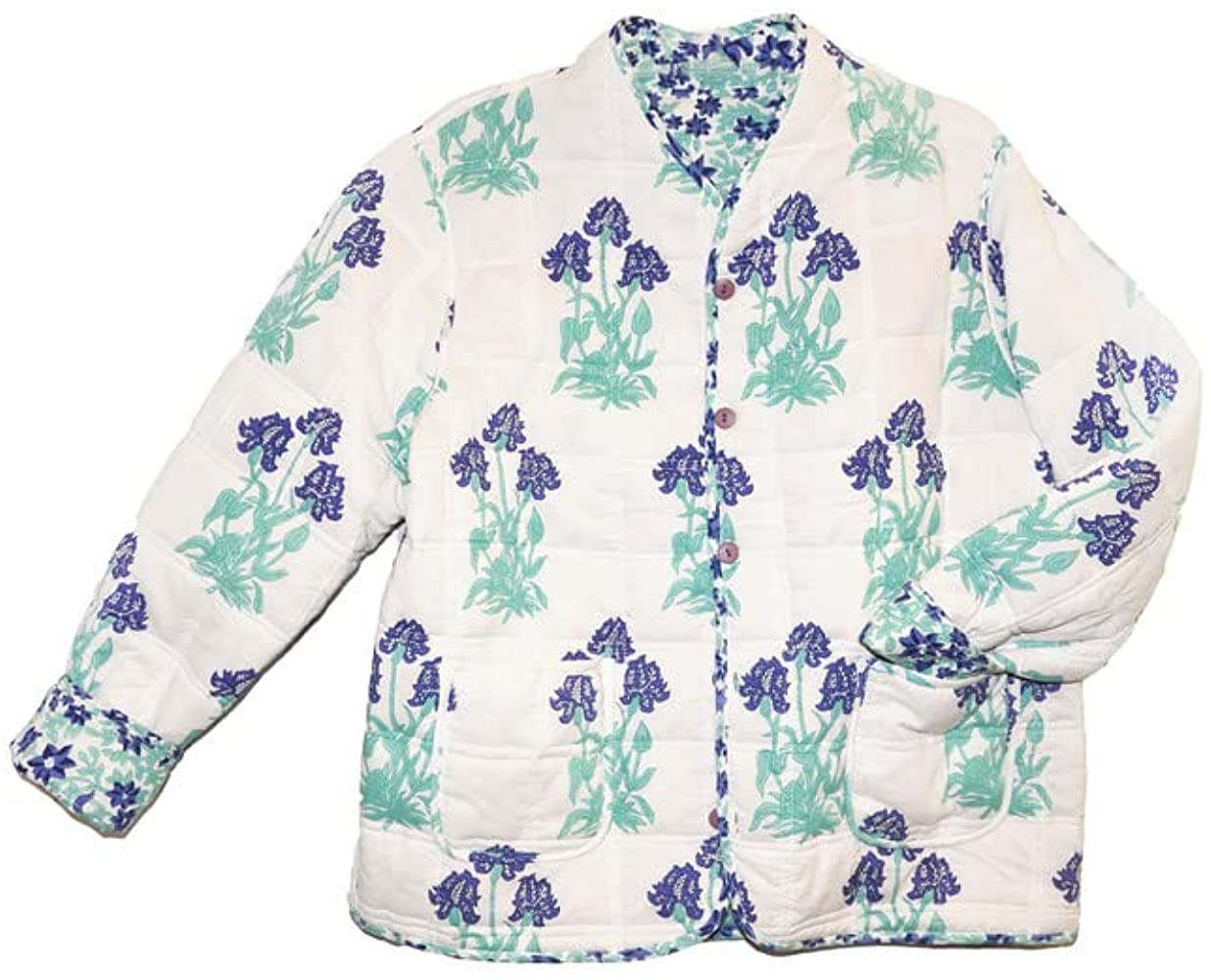 LA CERA Women's Reversible Quilted Bed Jacket | Amazon (US)