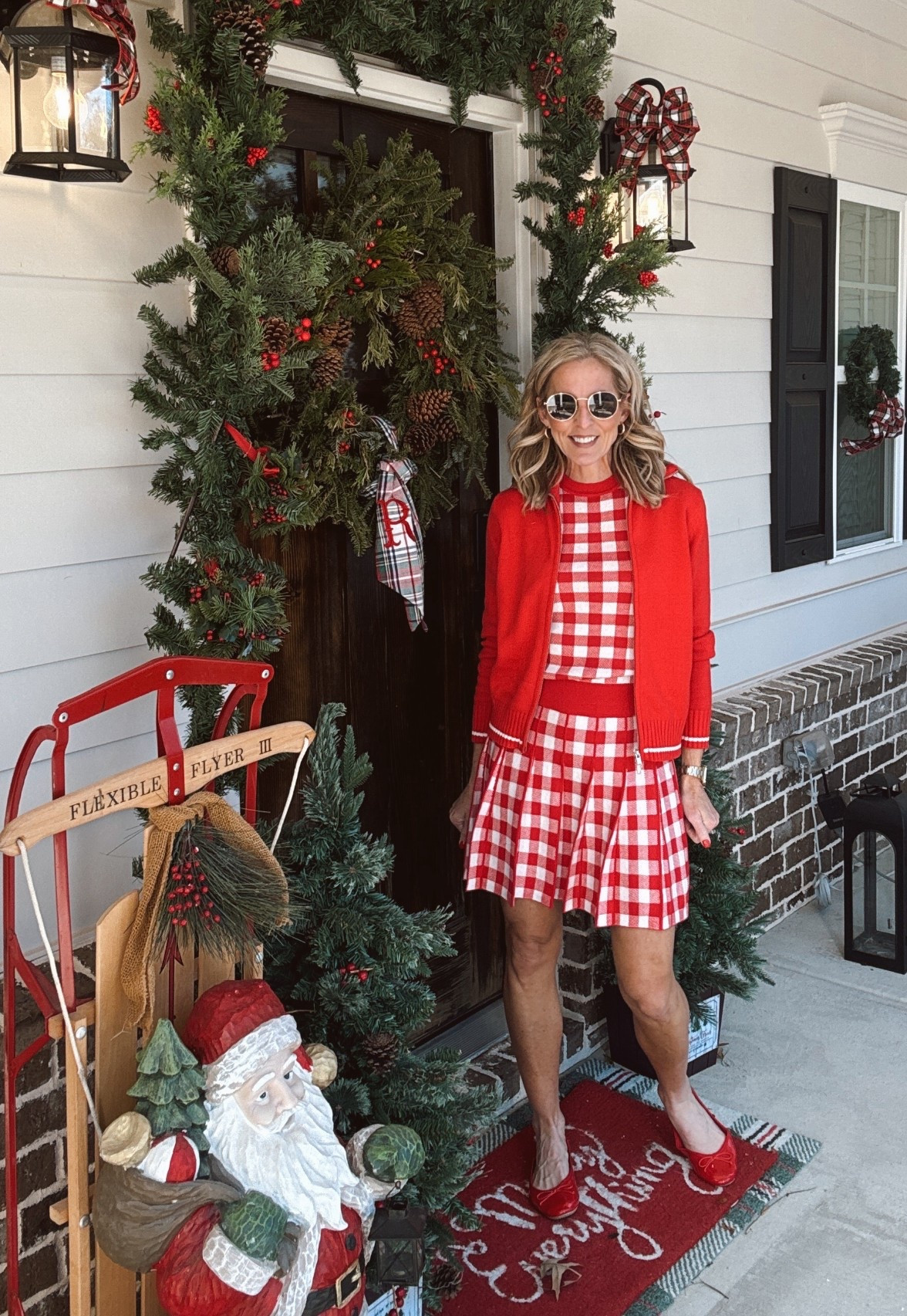 Proof that festive doesn’t have to be fussy 🎁
When layering feels like Christmas. This $16 plaid shell paired with a cozy $28 red cardigan and the cutest $22 pleated mini skirt is holiday magic on a budget — cheerful, comfortable, and ready for all the Christmas thing. Wearing an extra small at all.

#LTKmomlife #LTKHoliday #LTKgrwm