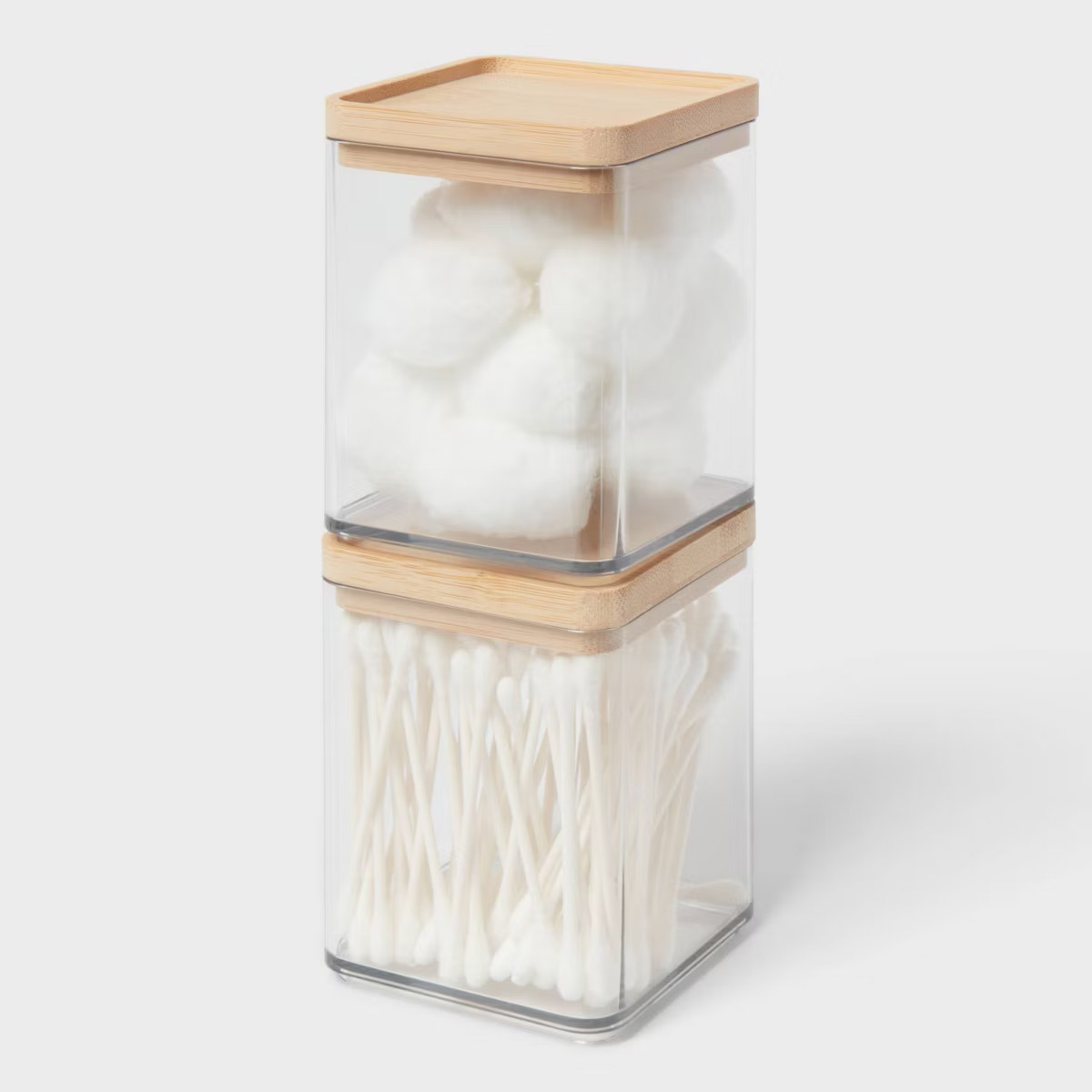 Extra Small Clear Canister with Bamboo Lid 2pk - Brightroom™ | Target