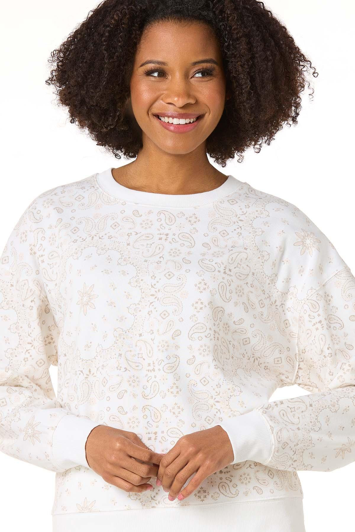 Paisley French Terry Top | Cato Fashions