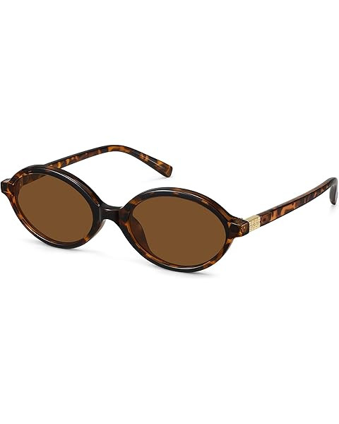 ViewJoy Retro Oval Sunglasses for Women Vintage 90s Y2K Trendy Designer Sun Glasses | Amazon (US)