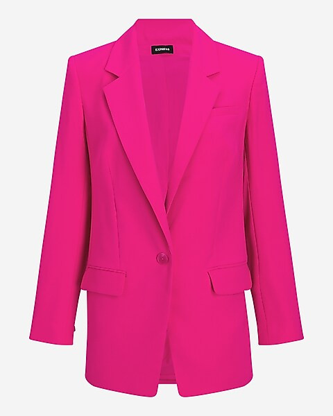One Button Cinched Boyfriend Blazer | Express