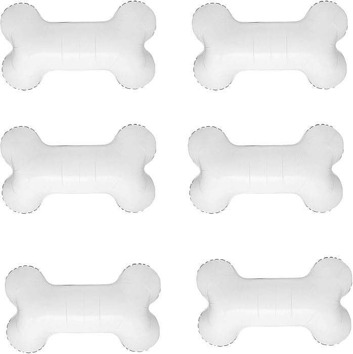 6PCS Dog Bone Balloon, White Aluminum Mylar Foil Pet-Themed Balloons, Perfect for Birthday Partie... | Amazon (US)