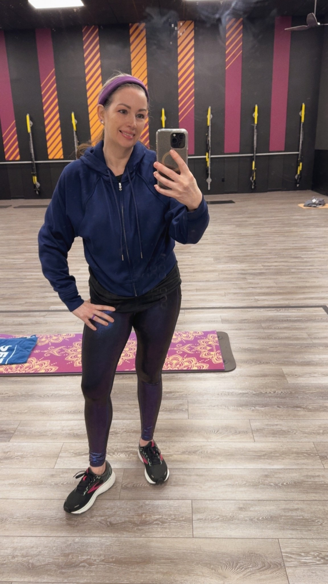 Keeping your muscles warm before starting exercise is really important, which is why all fitness instructors emphasize a warm-up. I like to go a little further by wearing clothing that keeps my body and joints warm before I teach a class. I'm really glad I chose this zip-up hoodie from LOFT’s Lou & Grey line. It’s so soft and kept me at just the right temperature before I was ready to start teaching. It kept the chill of the day out and the warmth in without being too hot. I usually layer up underneath, and although I bought a size small, an extra small might have been perfect for a snuggler fit.

#LTKfitnessgoals #LTKootd #LTKActive