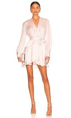 Bardot Aaliyah Wrap Mini Dress in Soft Pink from Revolve.com | Revolve Clothing (Global)