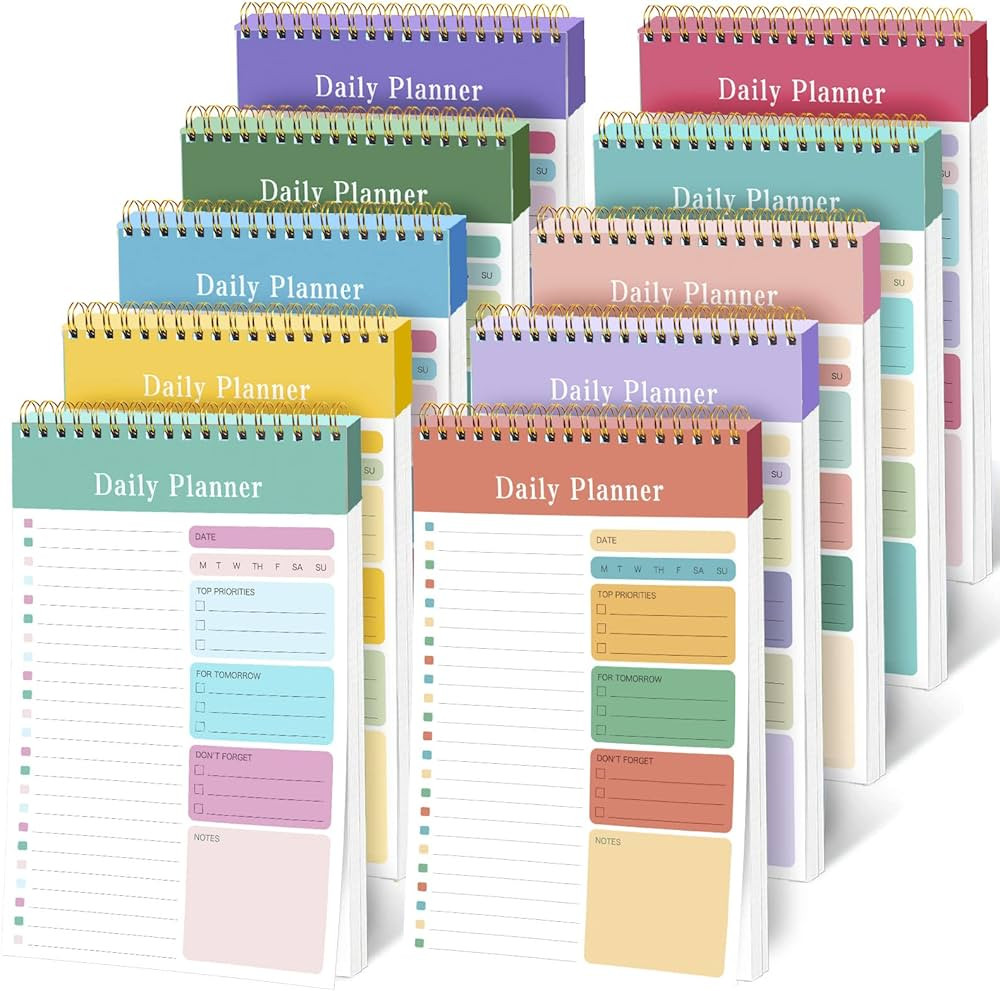EOOUT 10 Pack To Do List Notepad Daily To Do List Notebook 5" x 8" Daily Planner 30 Sheets for Wo... | Amazon (US)