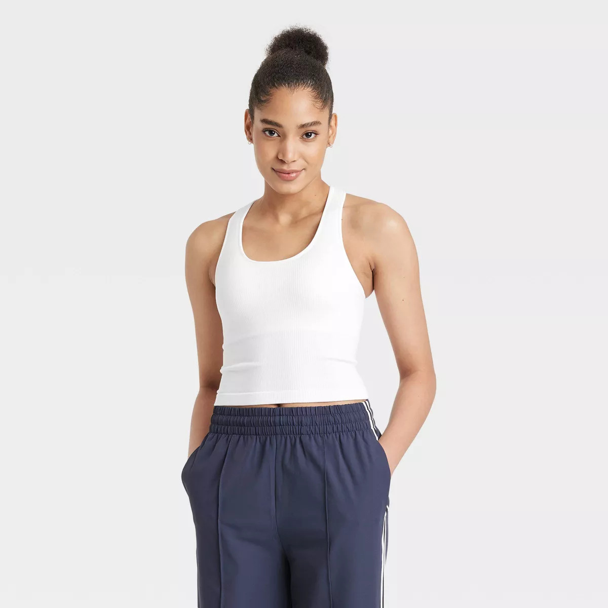 Women's Seamless Racerback Ribbed Tank Top - All In Motion™ | Target