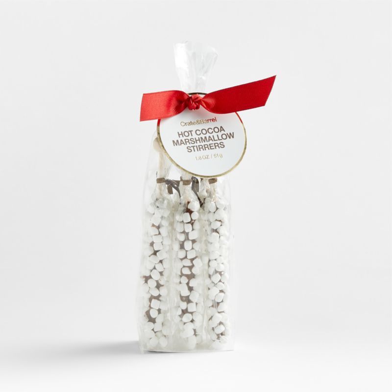 Mini Marshmallow Hot Chocolate Stirrers + Reviews | Crate and Barrel | Crate & Barrel