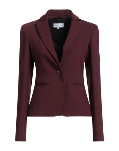 Patrizia Pepe Woman Blazer Burgundy Size 10 Cotton, Polyester, Elastane | YOOX (US)