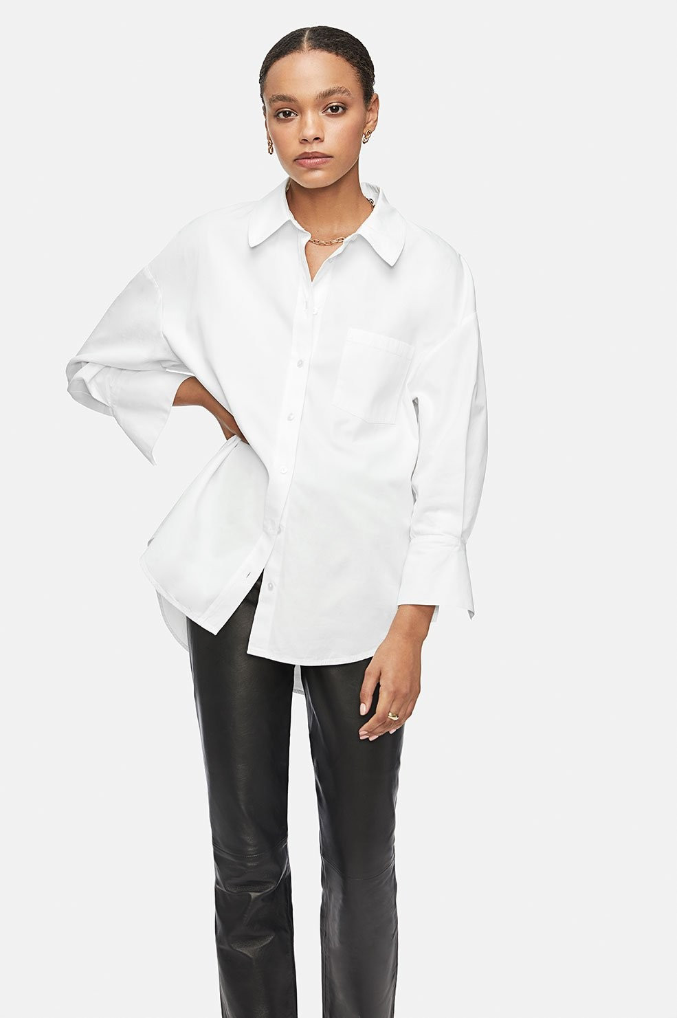 ANINE BING Mika Shirt In White | Anine Bing