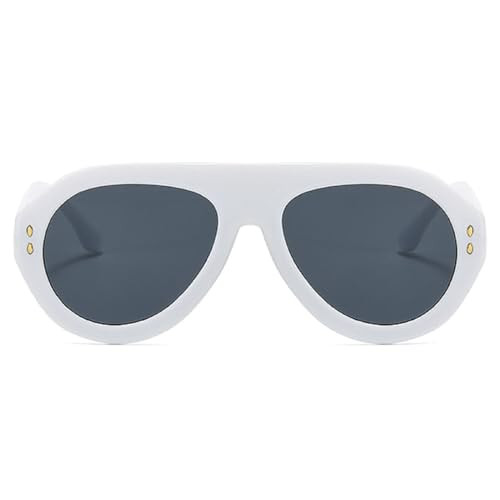 Popular Fashion Pilot Sunglasses Women Shades UV400 Retro Rivets Decoration Gradient Trending Men... | Amazon (US)