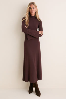 Chocolate Rib Knit Calvin Midi Dress | Tuckernuck (US)