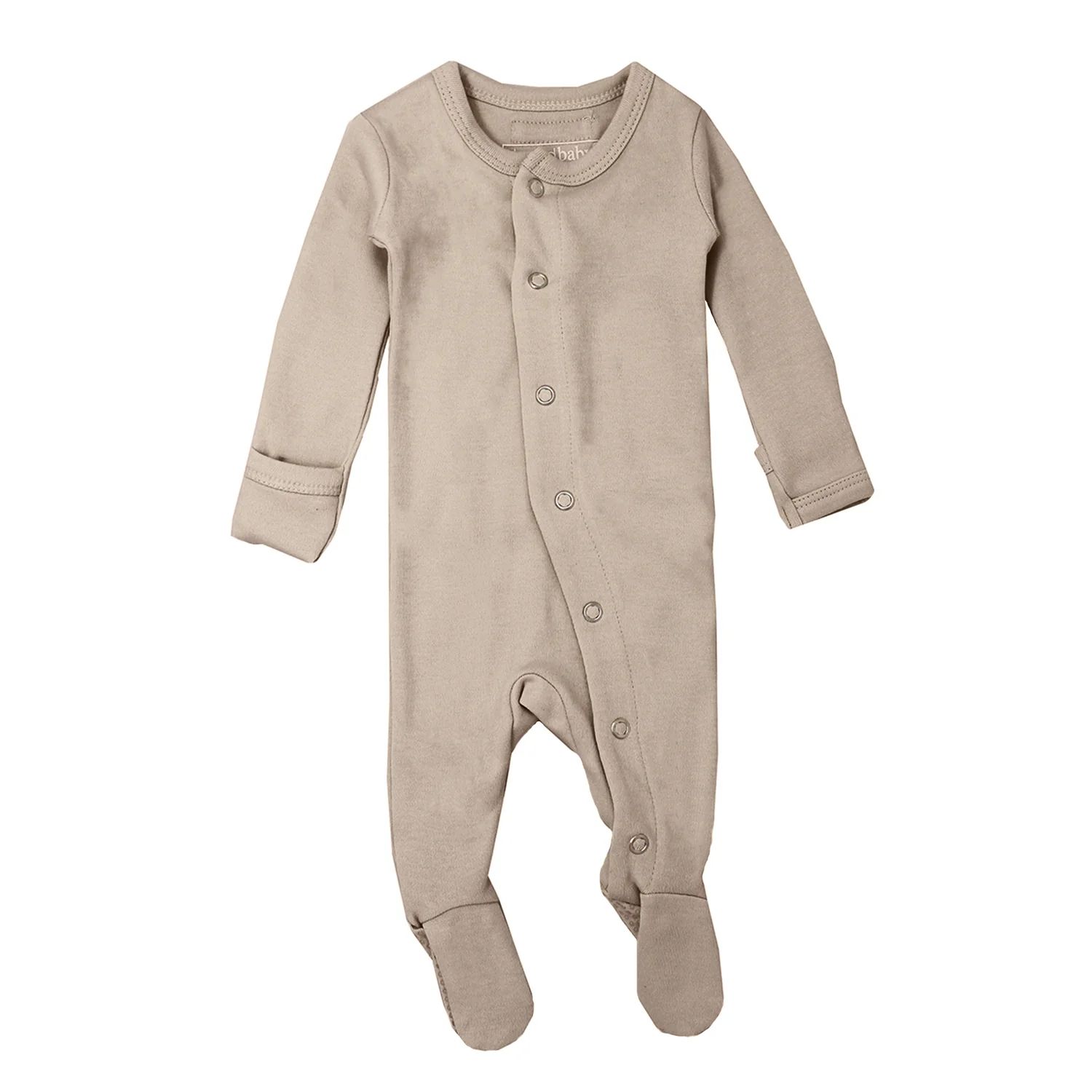 Organic Snap Footed Romper, Oatmeal | SpearmintLOVE