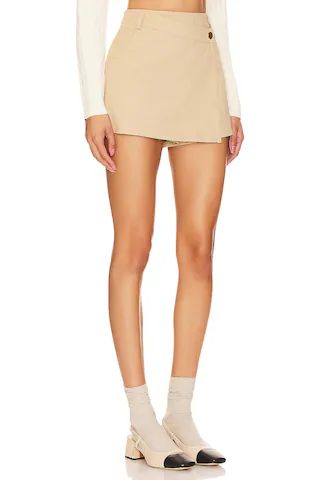 MORE TO COME Demi Wrap Skort in Khaki from Revolve.com | Revolve Clothing (Global)