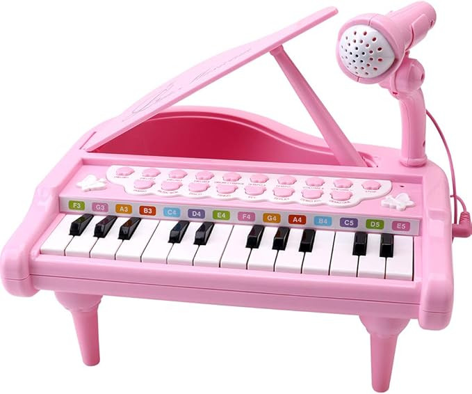 Amy&Benton Toddler Piano Toy Keyboard Pink for Girls Birthday Gift 1 2 3 4 Years Old Kids 24 Keys... | Amazon (US)