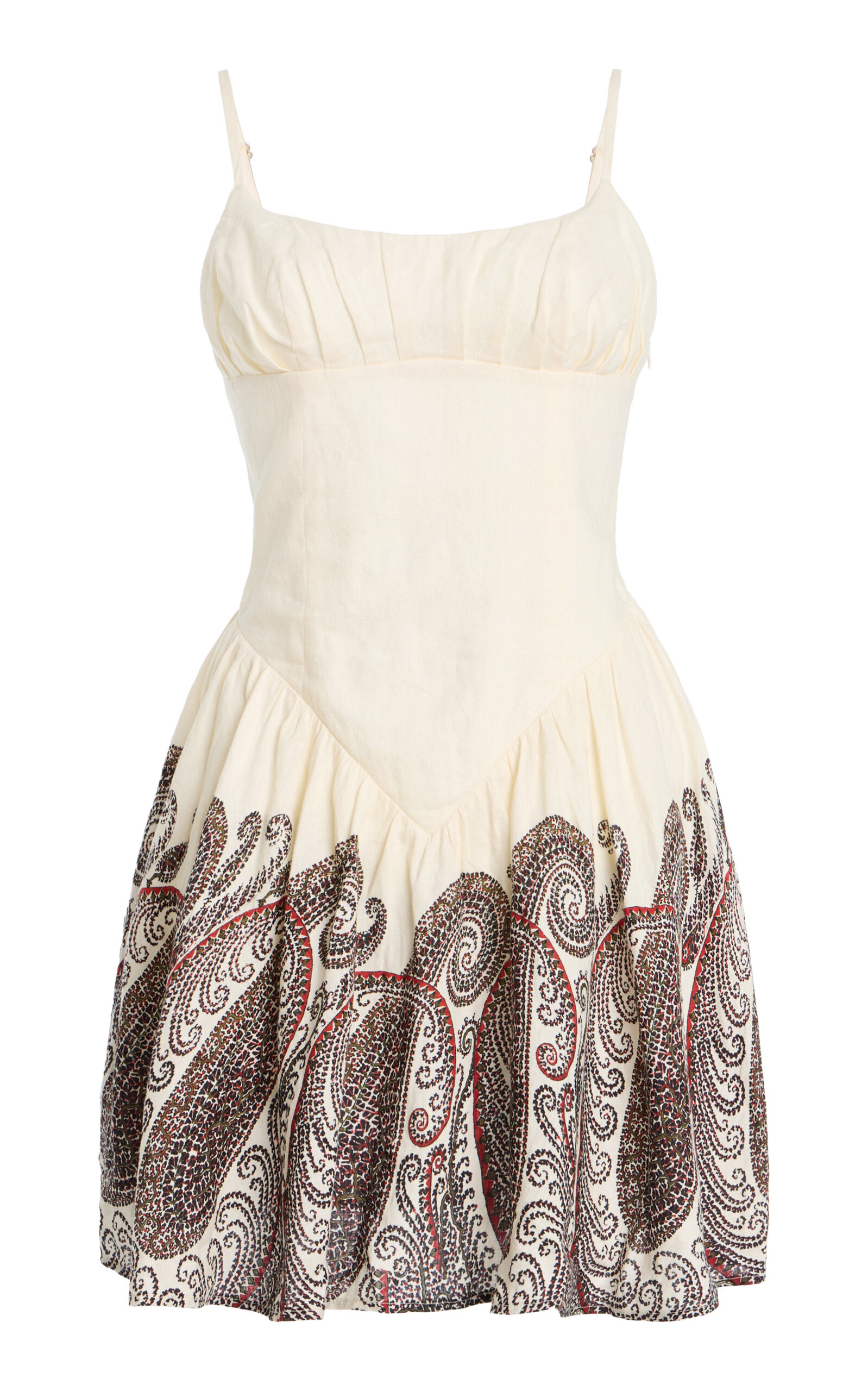 Cassia Gathered Linen Mini Dress | Moda Operandi (Global)