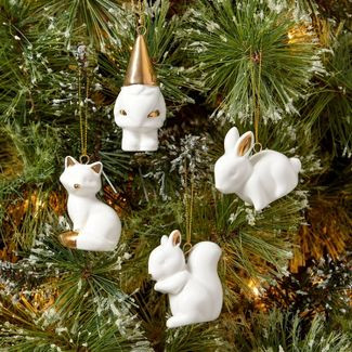 6pc Ceramic Animal and Gnome Christmas Tree Ornament Set - Wondershop™ | Target