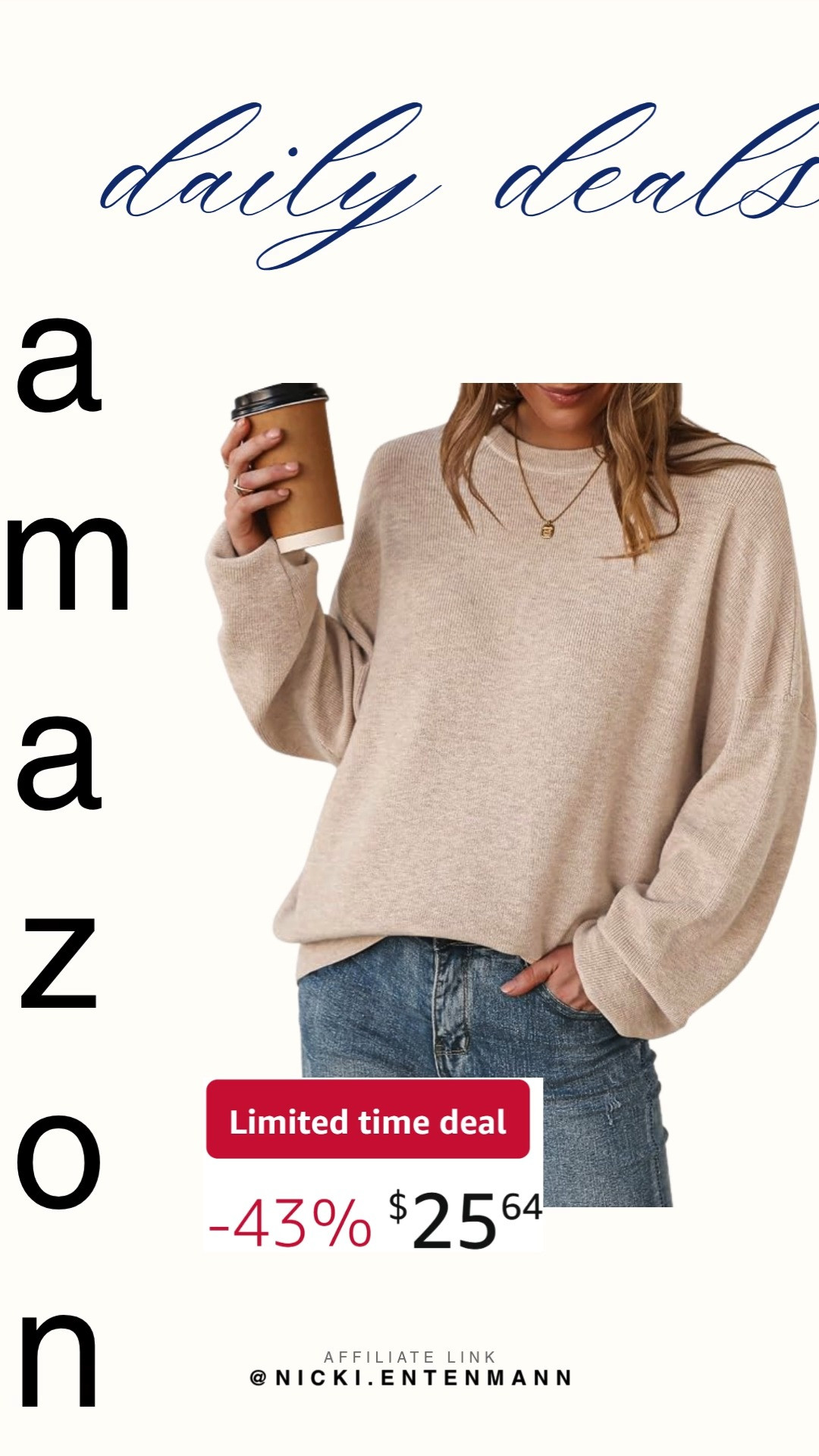 Cozy meets chic with Arach&Cloz Women's Wool Blend Oversized Sweaters crafted for effortless layering. Perfect for fall vibes, it blends warmth, style, and confidence seamlessly. #arachcloz #woolsweater #oversizedsweater #womensfashion #fallstyle #casualoutfits #styleessentials #ootdfashion #amazonfinds #shoppingdeal 🧥🍂✨ 

 #LTKdayinmylife #LTKootd #LTKSaleAlert