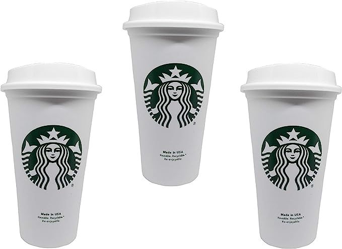 Starbucks Reusable Cup To Go Travel Coffee Tea Tumbler 16 Oz (Pack of 3) | Amazon (US)