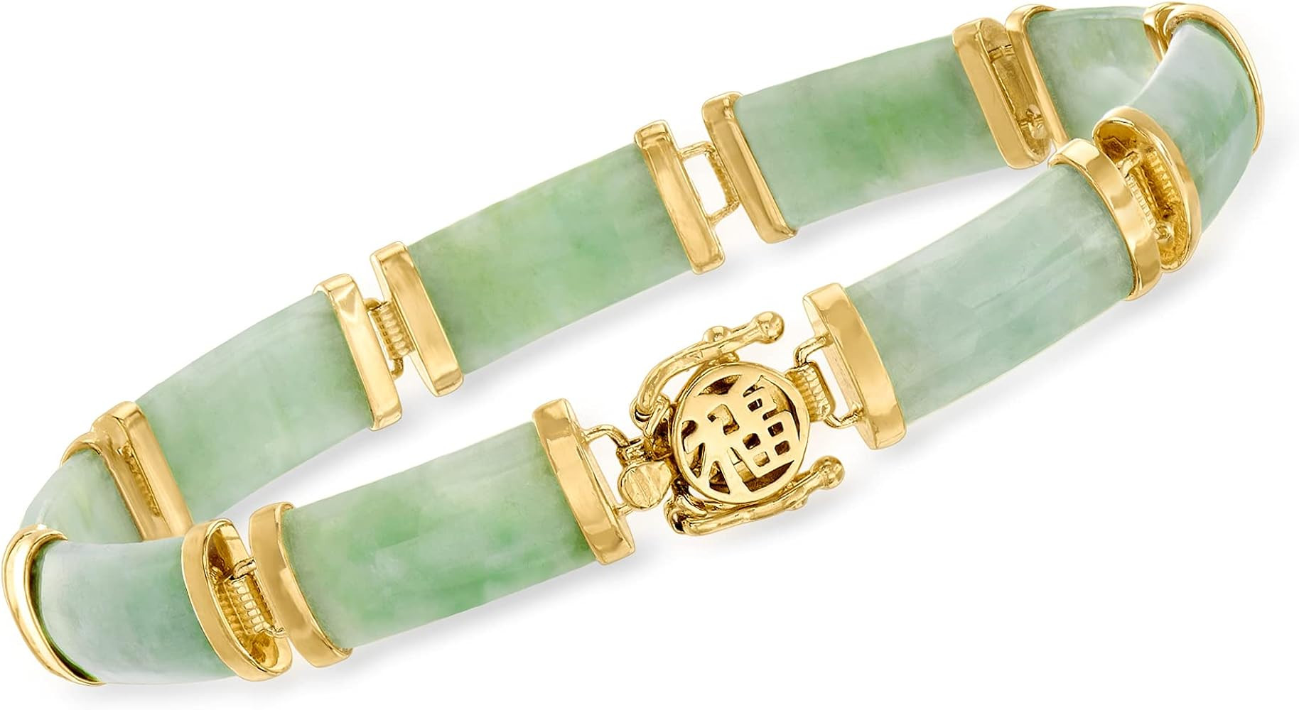 Ross-Simons Good Fortune Jade Bracelet in 18kt Gold Over Sterling | Amazon (US)
