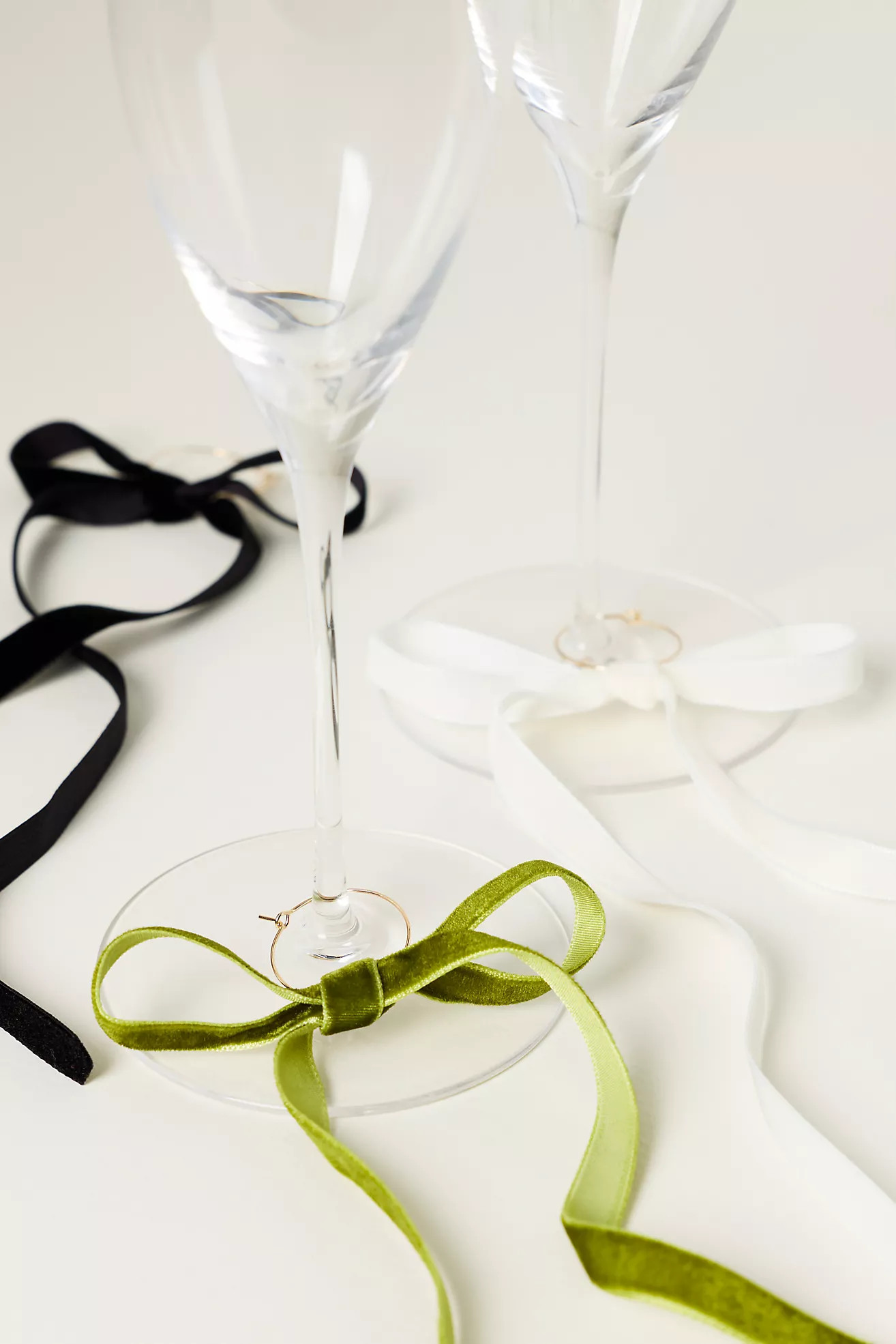 Velvet Bow Wine Charms, Set of 6 | Anthropologie (US)