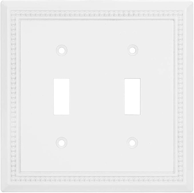 Henne Bery Sunken Pearls Heavy Duty Decorative Wall Plate Switch Plate Outlet Cover (Double Toggl... | Amazon (US)