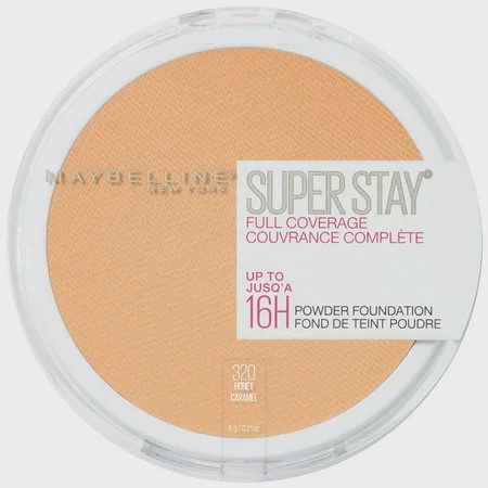 Maybelline Super Stay Powder Foundation Makeup Full Coverage 320 Honey 0.21 oz | Walmart (US)