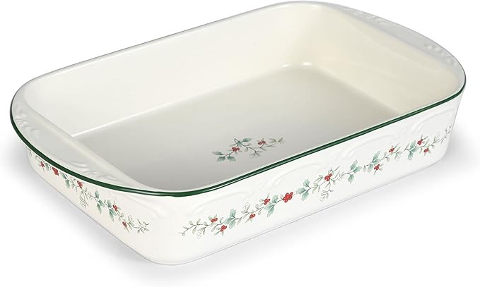 Pfaltzgraff Winterberry Rectangular Baker, 13 Inch, White | Amazon (US)