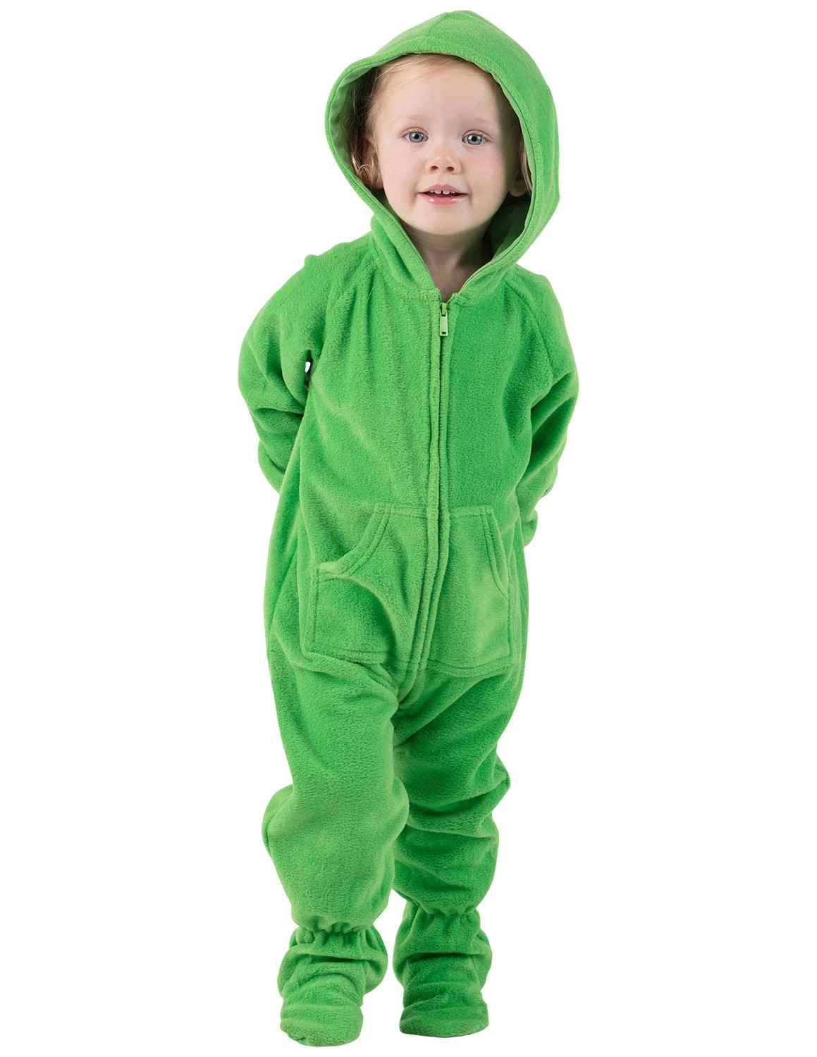 Footed Pajamas - Emerald Green Infant Hoodie Fleece One Piece - Infant - Medium (Fits 3 - 6mos.) | Walmart (US)