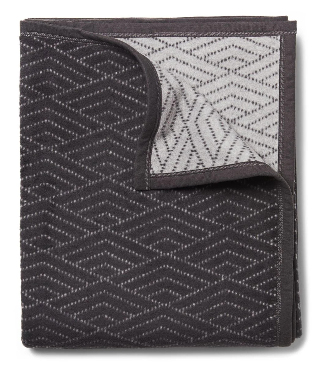 Double Diamonds Dark Grey Blanket | ChappyWrap