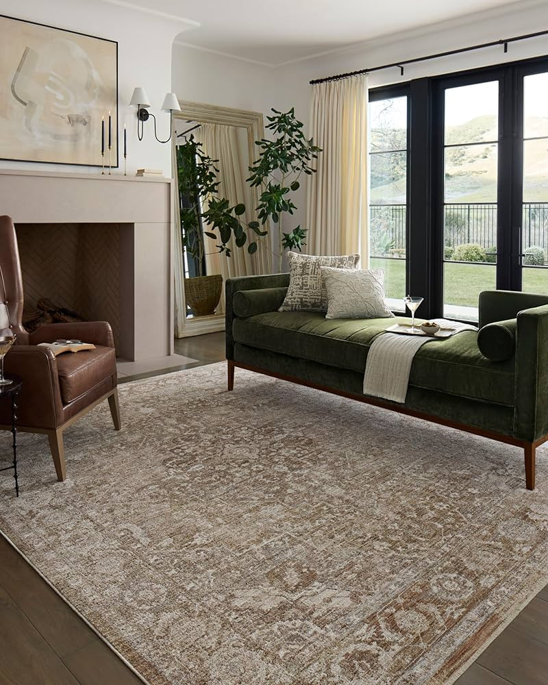 Loloi Tabitha Collection TAI-01 Natural/Clay 6'-7" x 9'-2" Area Rug | Amazon (US)