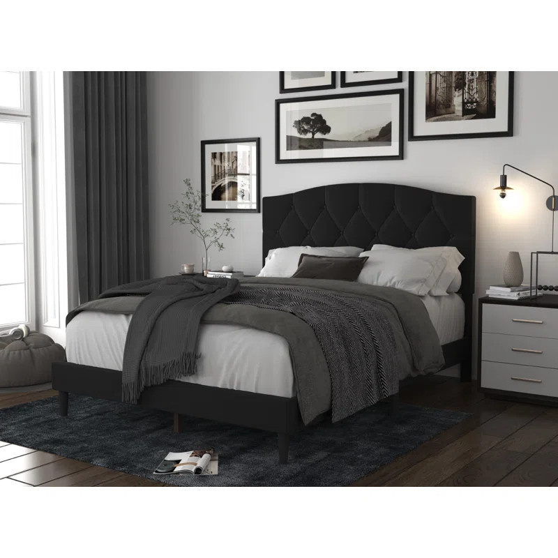 Arndt Tufted Upholstered Low Profile Platform Bed | Wayfair North America
