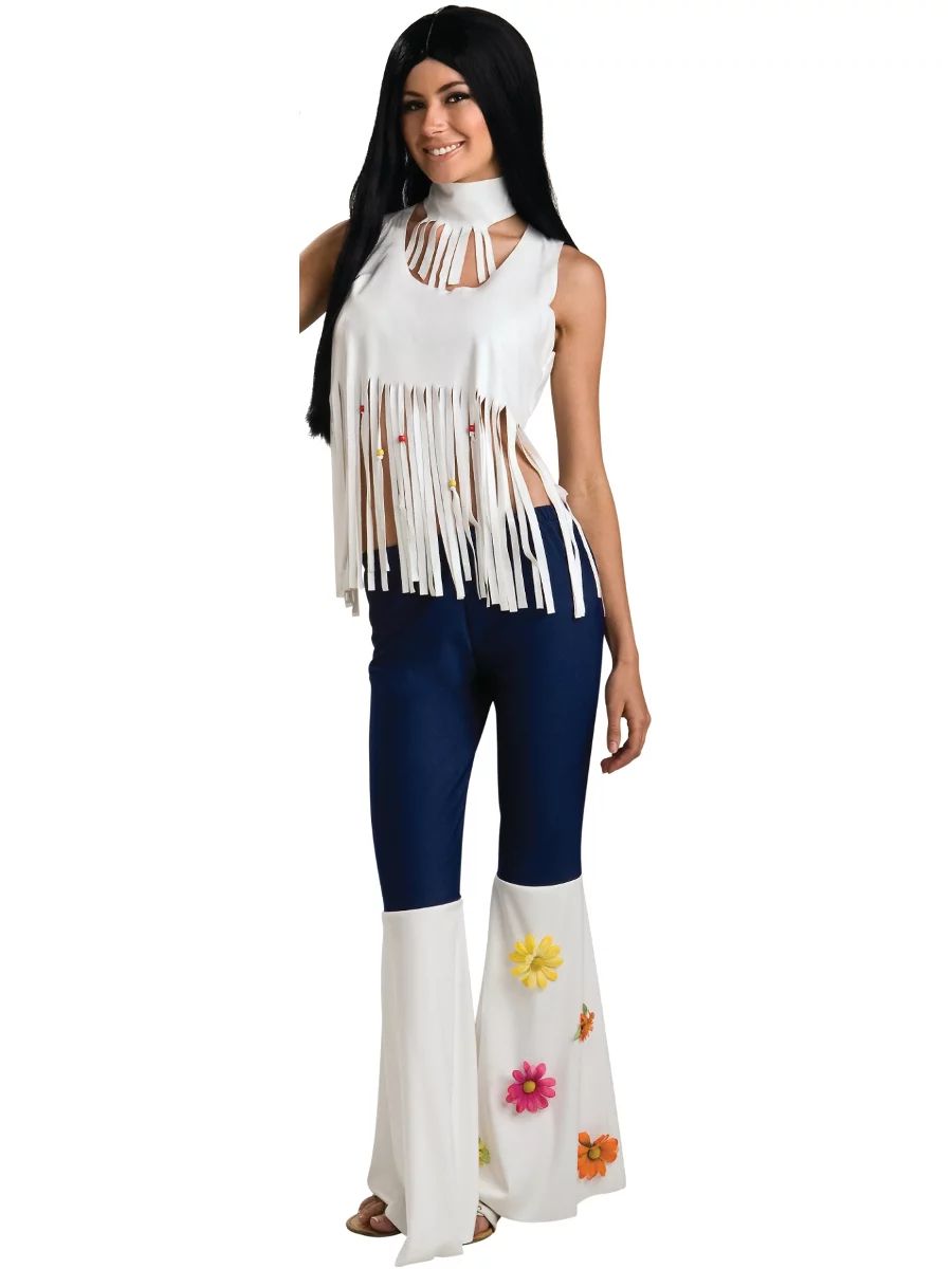 Rubie's 70s Hippie Rockstar Cher Women's Halloween Fancy-Dress Costume for Adult, One Size - Walm... | Walmart (US)