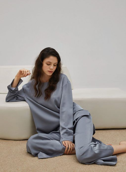 Satin Boat Neck Rayon Set | NAP Loungewear