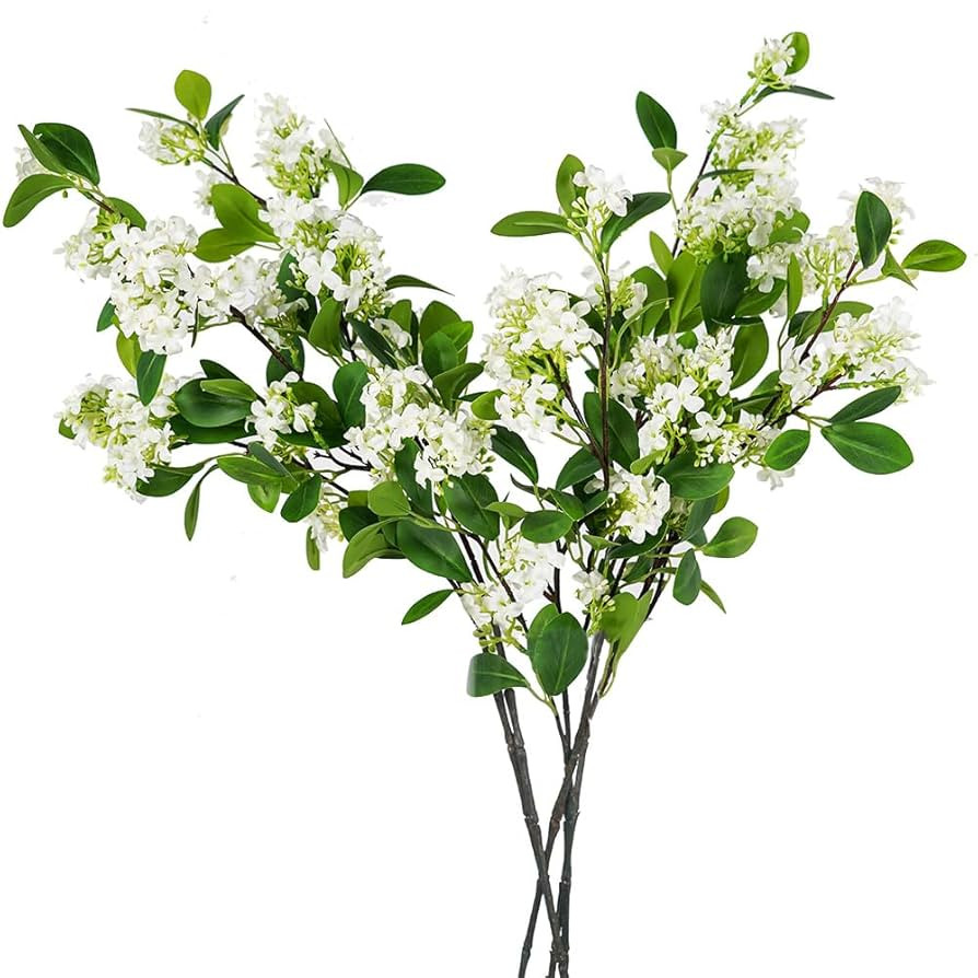 Melorca&Guilla Artificial Plants,6PCS 32" Green Faux Branches for Vase Faux Greenery Stems,Artifi... | Amazon (US)