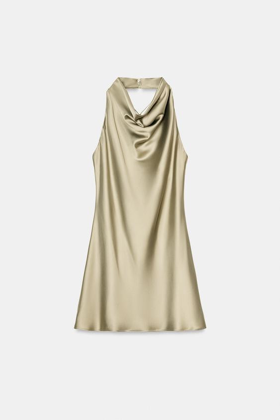SHORT SATIN EFFECT DRESS | Zara US