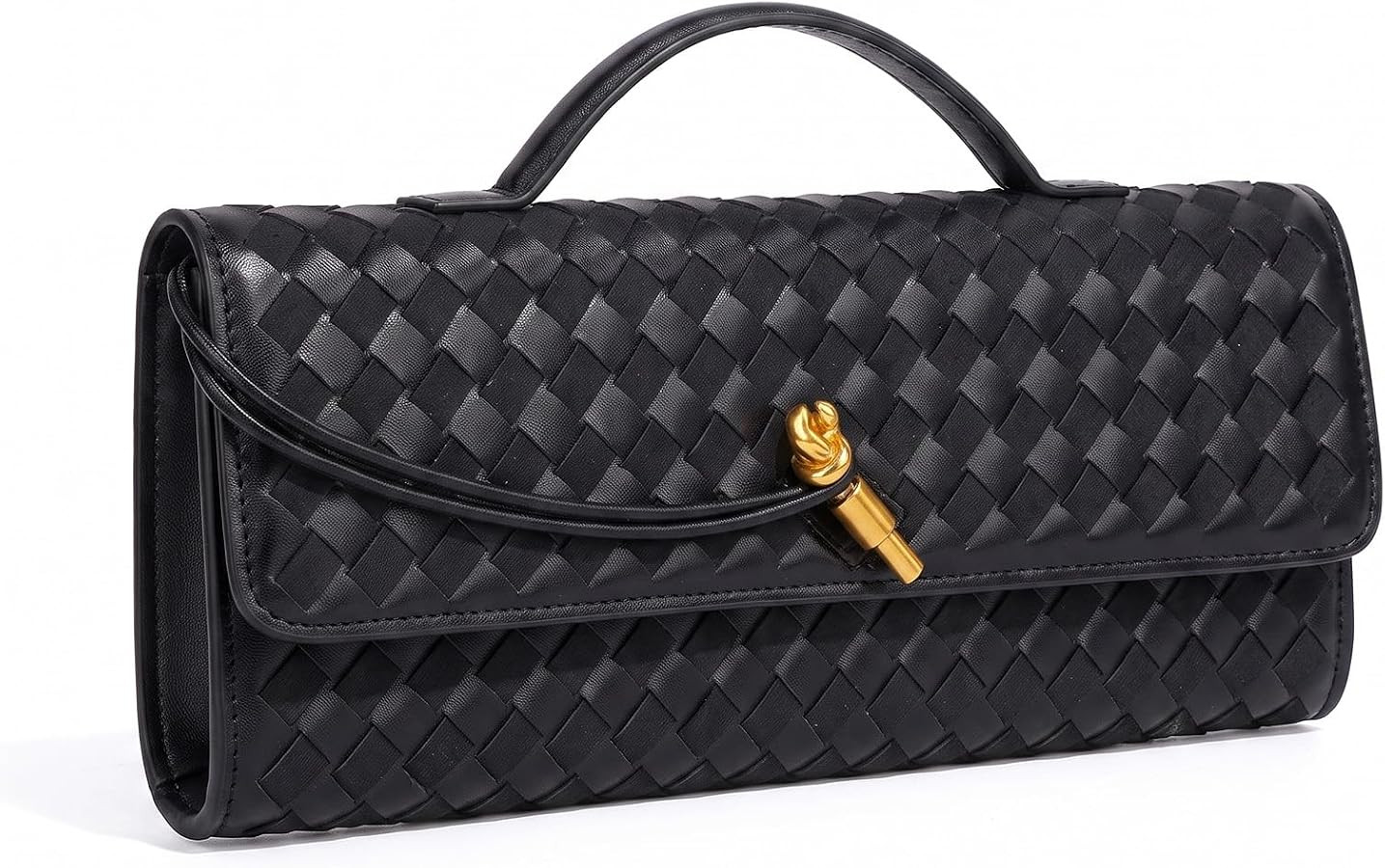 Woven Clutch Purses for Women Leather Evening Crossbody Bag Formal Satchel Shoulderbag Top Handle... | Amazon (UK)