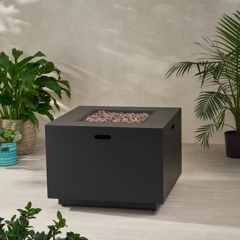 Adel 24'' H x33'' W Iron Propane Outdoor Fire Pit Table | Wayfair North America