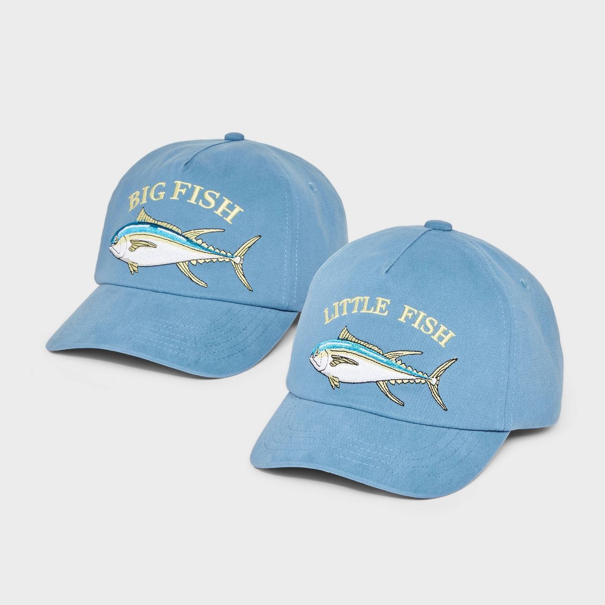 Men's Solid Cotton Big Fish/Little Fish Baseball Hat - Goodfellow & Co™ Blue | Target