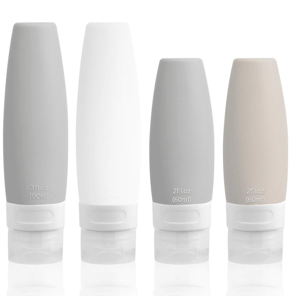 SUPTREE Silicone Travel Size Toiletries Bottles Containers 4 Pack Leakproof Squeezable Refillable... | Walmart (US)