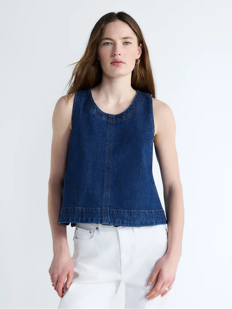 Free Assembly Women's Sleeveless Cropped Top, Sizes XS-XXL | Walmart (US)