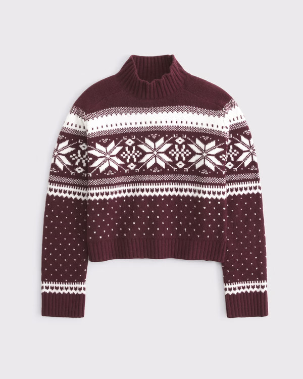 Easy Fairisle Mockneck Sweater | Abercrombie & Fitch (US)