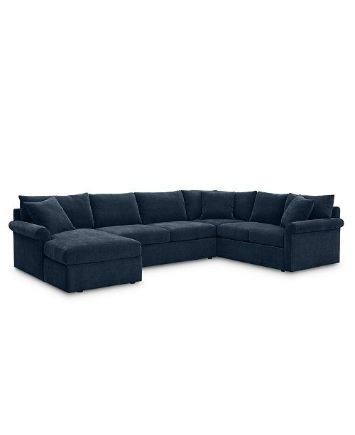 Wedport 3-Pc. Fabric Sofa Return Sectional Sofa with Chaise, Created For Macy's | Macys (US)