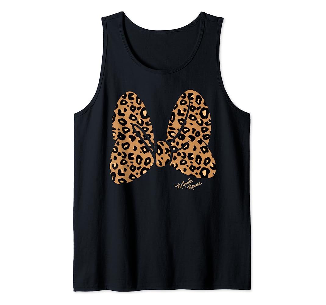 Disney Minnie Mouse Leopard Print Bow Tank Top | Amazon (US)