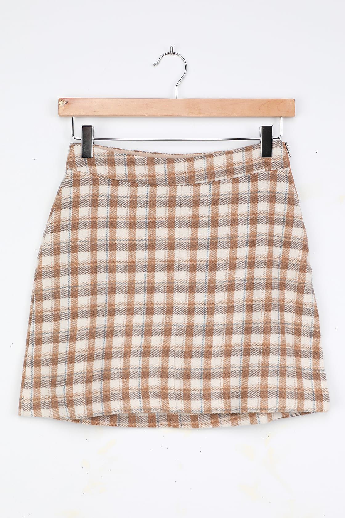 Mad for Plaid Cream Plaid Mini Skirt | Lulus (US)