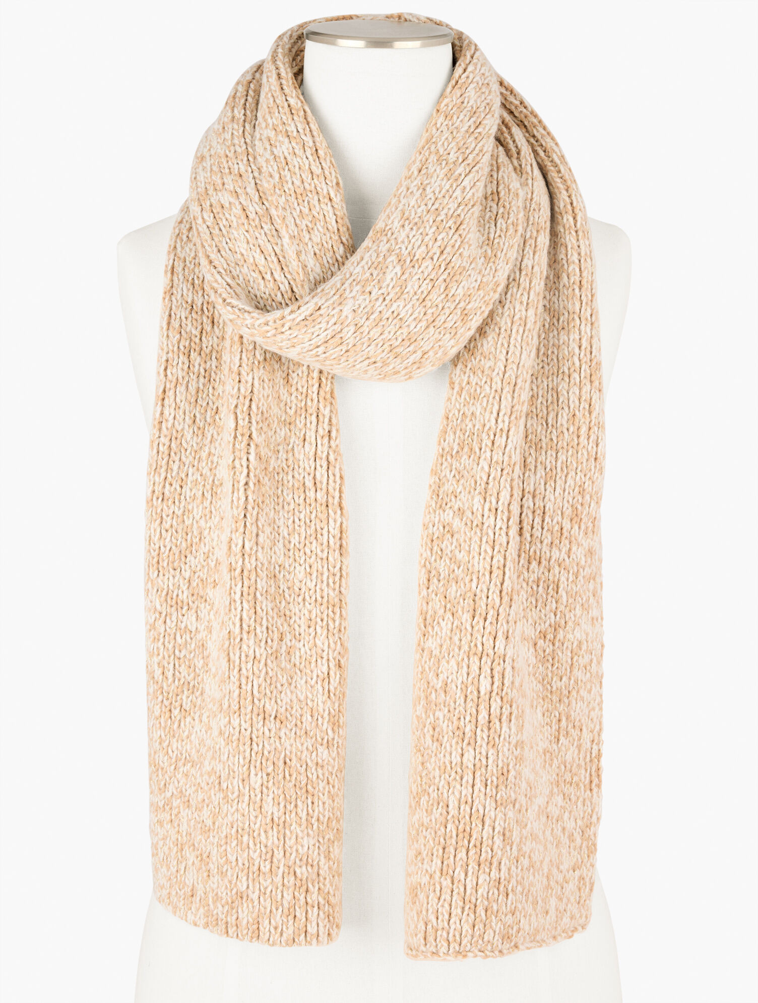 Shaker Stitch Scarf - Metallic Marl | Talbots